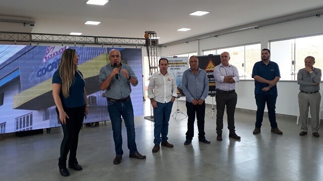 Presidente Marco Valério discursa na Nova Unidade Cocatrel Foguetinho