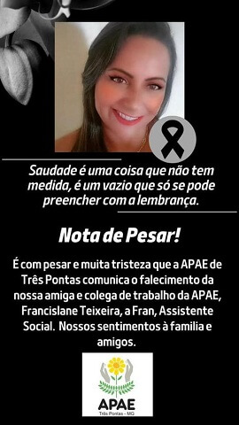 Assistente Social de Três Pontas morre em acidente de carro na madrugada deste sábado