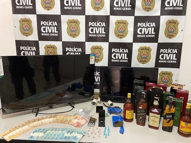 PC de Três Pontas prende homem acusado de monitoramento policial e venda de bebida falsificada entre outros crimes