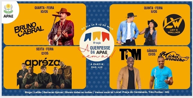 Apae de Três Pontas reforça convite para Quermesse