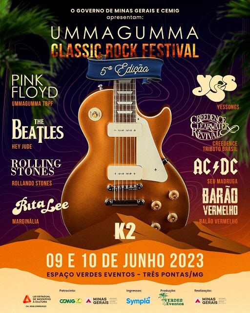 5º Ummagumma Classic Rock Festival vai agitar Três Pontas nos dias 9 e 10 de junho