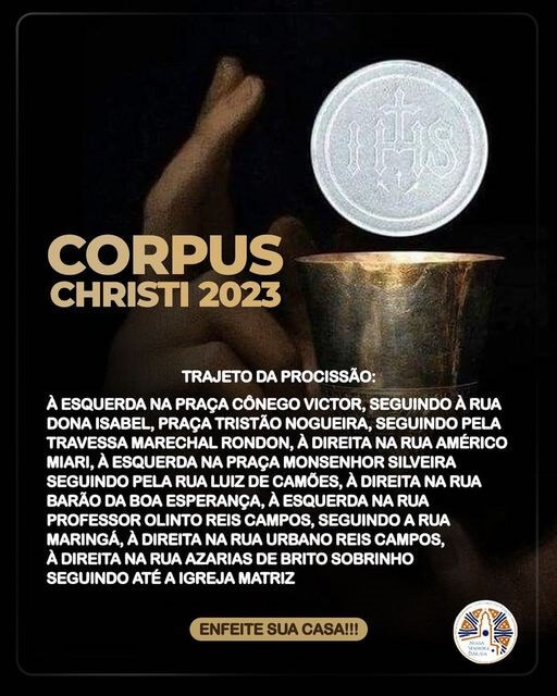 Corpus Christi: confira a programação das paróquias de Três Pontas