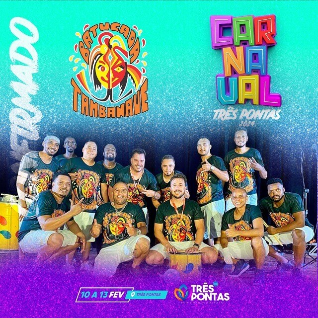Camisa 10 e Batucada Tambanauê fecham o Carnaval de Três Pontas