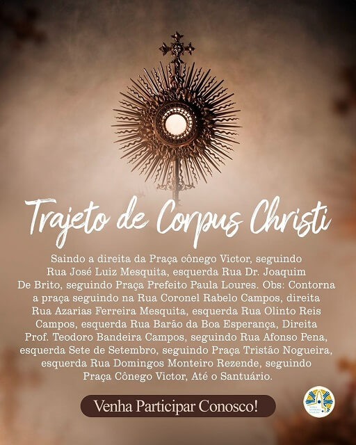 Corpus Christi: confira as programações elaboradas pelas paróquias de Três Pontas