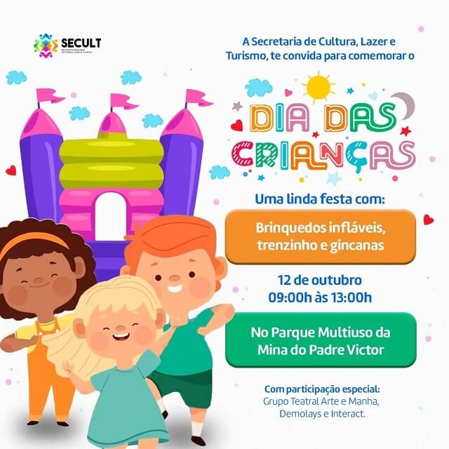 Secult prepara festa para as crianças de Três Pontas