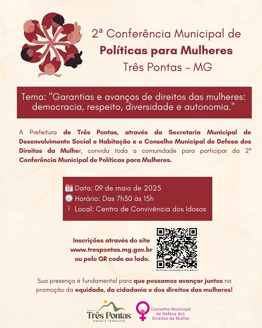 Três Pontas realiza 2ª Conferência Municipal de Políticas para as Mulheres após 10 anos