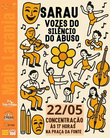 Sarau Vozes ecoa na Praça da Fonte com arte e consciência em defesa das crianças e adolescentes