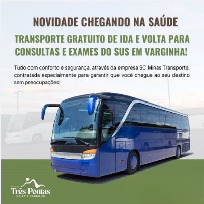 TRANSPORTE GRATUITO para exames e consultas em Varginha será realidade a partir de 17 de julho