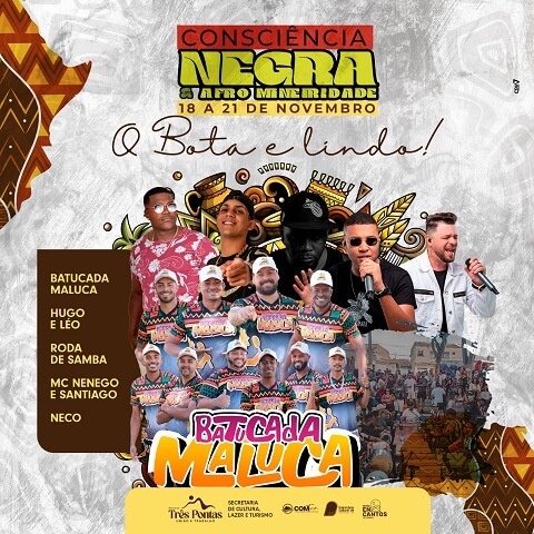 O Bota é Lindo: Festa da Consciência Negra e Afromineiridade ocupa a Praça do Botafogo nesta quinta-feira (20)