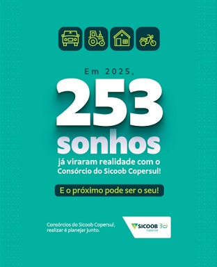 Consórcio volta a ganhar espaço como forma planejada de compra; dados do Sicoob Copersul mostram isso na prática