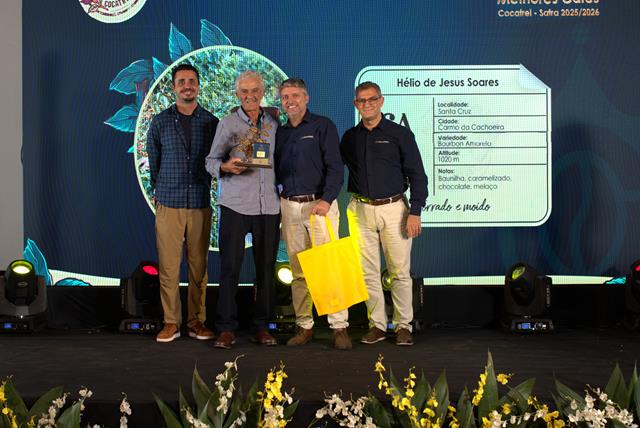 Cocatrel reconhece produtores no Prêmio Melhores Cafés Safra 2025/2026