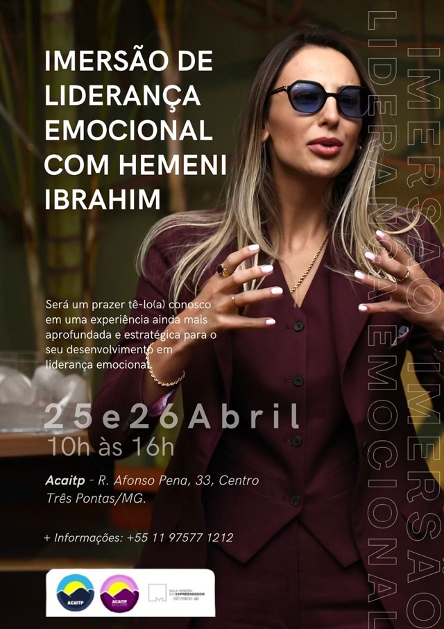 Neurocientista Hemeni Ibrahim retorna a Três Pontas para imersão sobre liderança emocional após sucesso de palestra 