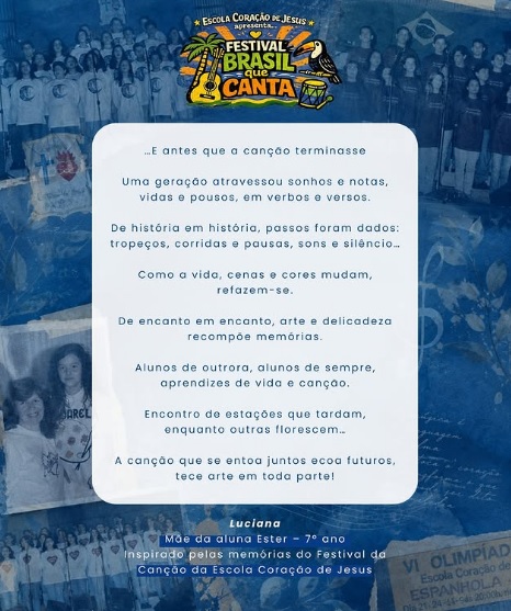 Festival da Escola Coração de Jesus promete emocionar Três Pontas e celebra 121 anos de história da instituição