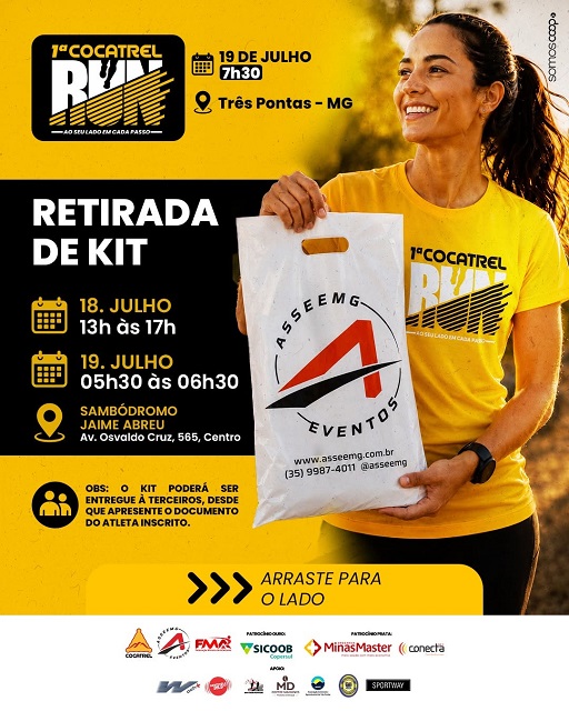 Cocatrel Run estreia em Três Pontas neste domingo e celebra os 65 anos da Cooperativa com esporte, saúde e integração