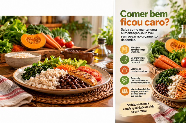 Saiba como manter uma alimentação saudável sem pesar no orçamento da família